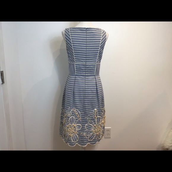 OSCAR DE LA RENTA SLEEVELESS DETAILED DRESS SZ 8 - Picture 6 of 16